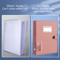 thumbnail image 4 of SIYTUAU A4 Size 60 Page Expandable Document Bag With Snap Lock Plastic Transparent Folder For Paper Storage Red Plastic, 4 of 7