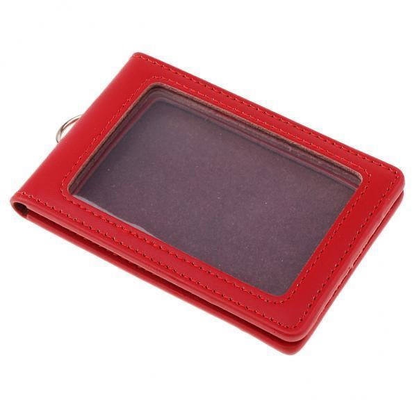 3 Tarjetas Dobles De Cuero PU, Estilo Vertical, ID, Negocio Portatarjeta Rojo SM SunniMix Titular de la tarjeta de identificación para hombre