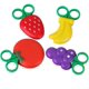 thumbnail image 1 of Tijeras para niños de 4 Uds., tijeras de entrenamiento preescolar, tijeras artesanales de punta roma de seguridad, herramientas magnéticas de bricolaje para frutas, 1 of 5