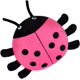 thumbnail image 1 of Almohada de peluche con forma de mariquita SSuperp decorativa color rosa 32 cm, 1 of 4