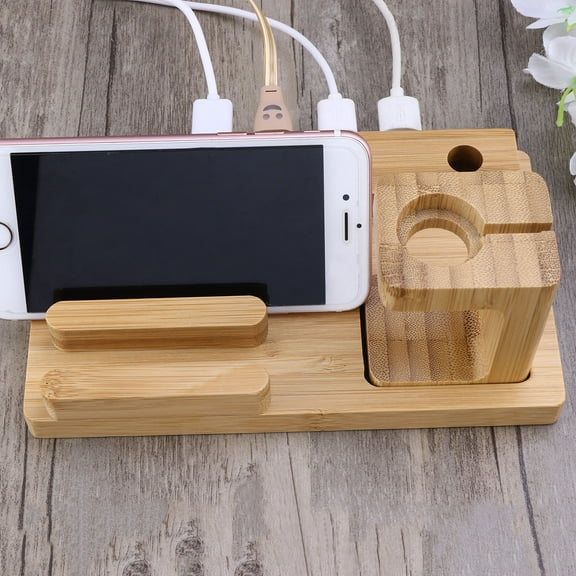 FUTUREORYY 1Set Phone Watch Holder Bamboo Bracket for and