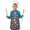 Skull and Flower-2, variant on Skull and Flower Gothic Pattern Teens Aprons, Adjustable Neck Strap, Toddler & Teens Aprons for Cooking & Baking, 19x23.6 Inches