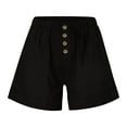 thumbnail image 5 of Uaswgudfs ​Women's High-Waisted Breathable Shorts – Button Front, Side Pockets & Summer-Ready Everyday Fabric Black XXL, 5 of 6