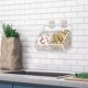 thumbnail image 1 of Kitchen Storage Basket Organizer | Wall Mounted Kitchen Shelf Hanging Rack | ABS White Multi-Function Spice Holder | No Punch Installation | 36x15x8cm | Space Saving Compartments | 1 Piece, 1 of 6