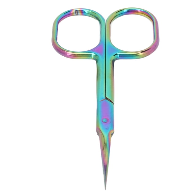 Manicure Scissors, Pointed Tip Manicure Cuticle Scissors Color Plating Dead Skin Removal for Beauty Salon