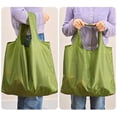 thumbnail image 6 of Grocery Bags,Foldable Shopping Bags,Reusable Bags Black Tote Bags,Durable Waterproof Bags with Handles,Heavy Duty Groceries Bags,Large Cloth Gift Bags,2 Pcs, 6 of 7