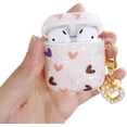thumbnail image 1 of Compatible with AirPods Case with Pearl Heart Shape Keychain Shell Heart Pattern Cute Girls Woman Case Soft Cover Case for Airpods 2 &1,Cute for Airpods-Heart, 1 of 6