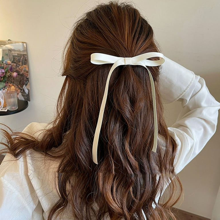 so many fun hairstyles with hair ribbons… whether its half up, or