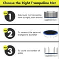 thumbnail image 6 of Gymax 12FT Replacement Trampoline Safety Enclosure Net w/ Zipper & Protection Buckles, 6 of 7