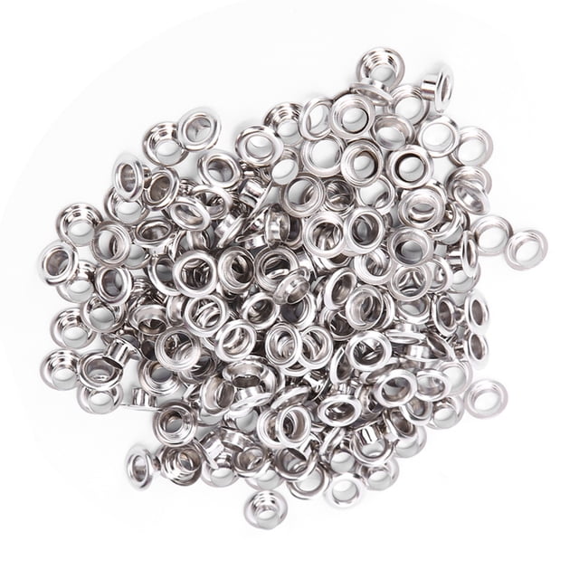JUEGO DE 100 OJALES DE LATÓN DE DOBLE CARA, Arandela de Ojal de 4mm, Kit de Repuesto de Ojal de Agujero Redondo de Metal para Zapatos, ROPA, Bolsa Artesanal