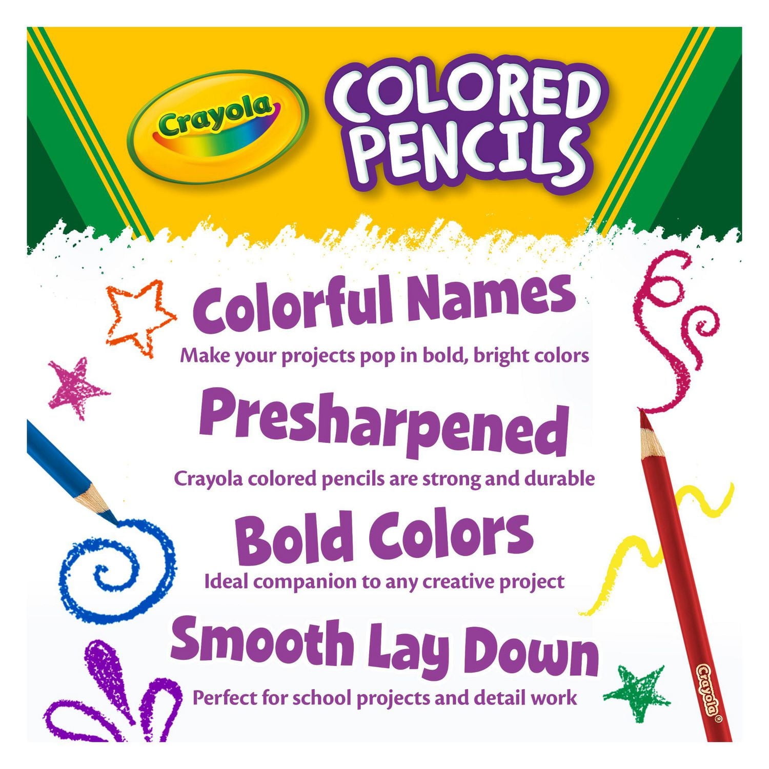 PAQUET DE 12 DE 24 CRAYONS DE COULEUR