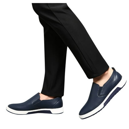 Oyedens Slip on Penny Loafers for Men Casual Fashion Sneakers Leather Men s Oxfords Dress Shoes