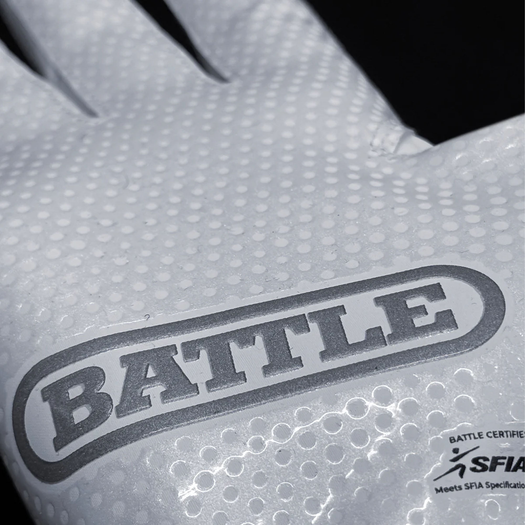 Battle Sports Adult Gauntlet Pro Receiver Football Gloves - White/Black - 2Xlarge
