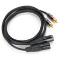 thumbnail image 1 of Dual XLR Male To Dual  Cable, Microphone Cable Dual XLR Male To Dual  Cable Splitter Adapter For HiFi Stereo Audio System Home Theater System, 1 of 8