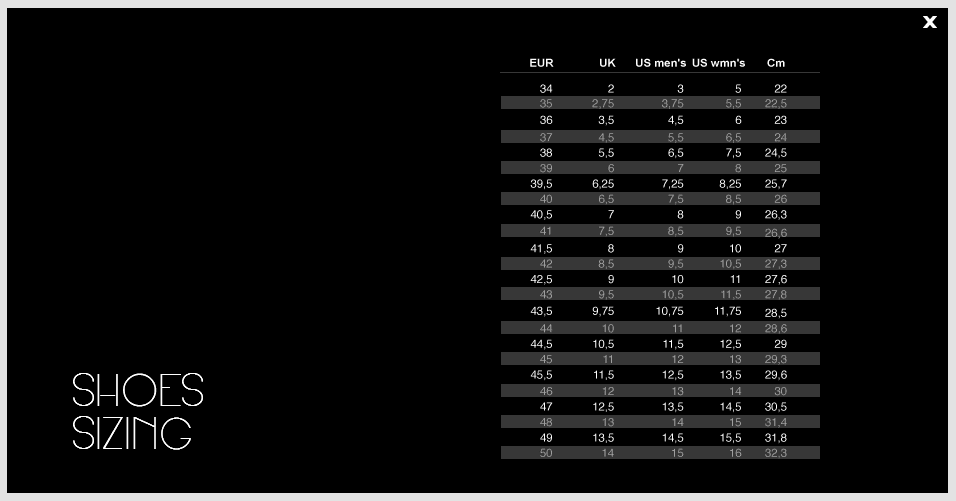 northwave cycling shoes size chart