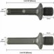 thumbnail image 2 of Adaptador de portabrocas para taladros manuales eléctricos, adaptador de brocas de núcleo con vástago triangular y acero de aleación, 2 piezas de biela de acero de grado industrial para taladro, 2 of 5