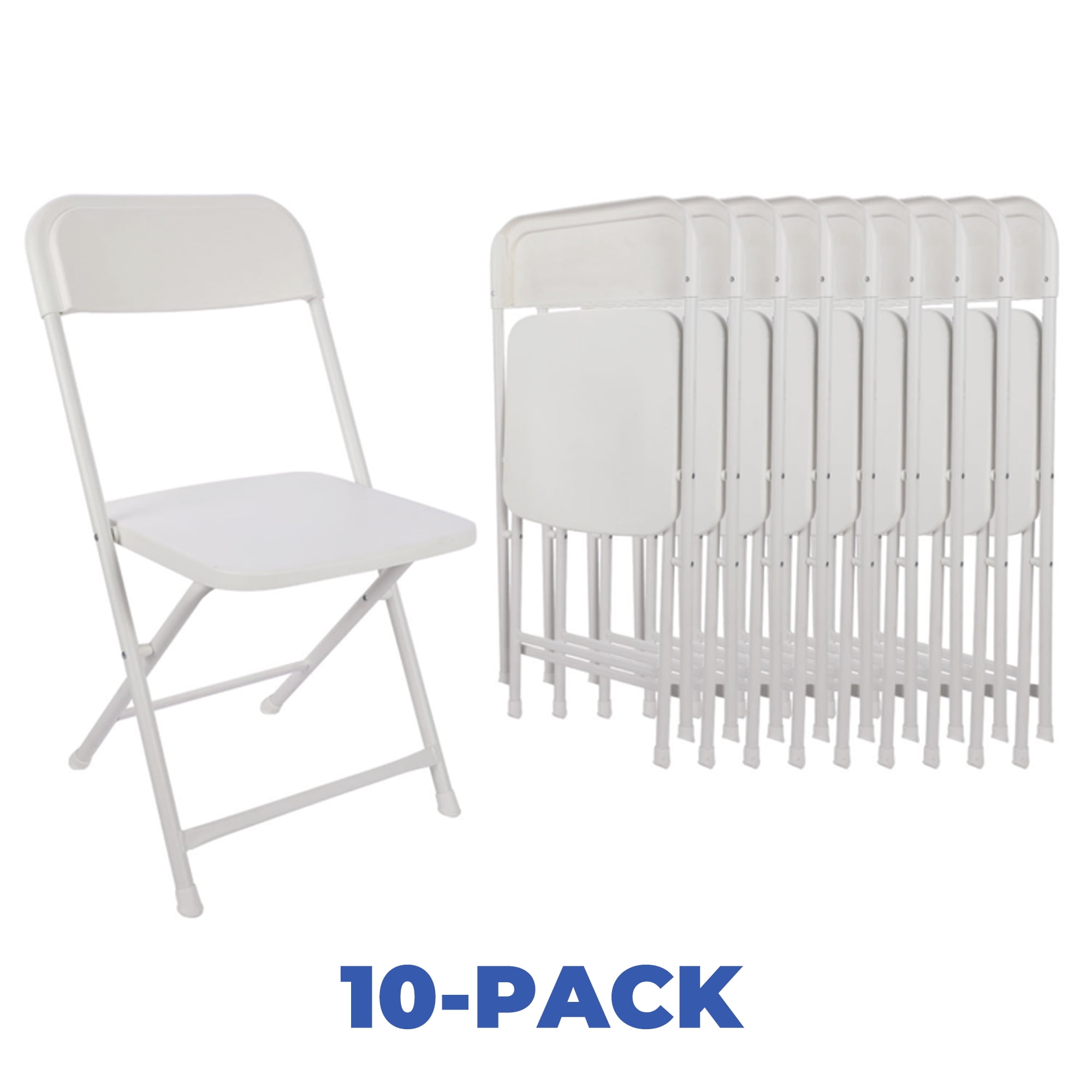 (20 pack) Mainstays Resin Event Folding Chair, White, Set of 10
