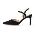 thumbnail image 2 of Pennysue Women Heels Pointed Toe Slingback Adjustable Strap Wedding Party Dress Pumps, 2 of 6