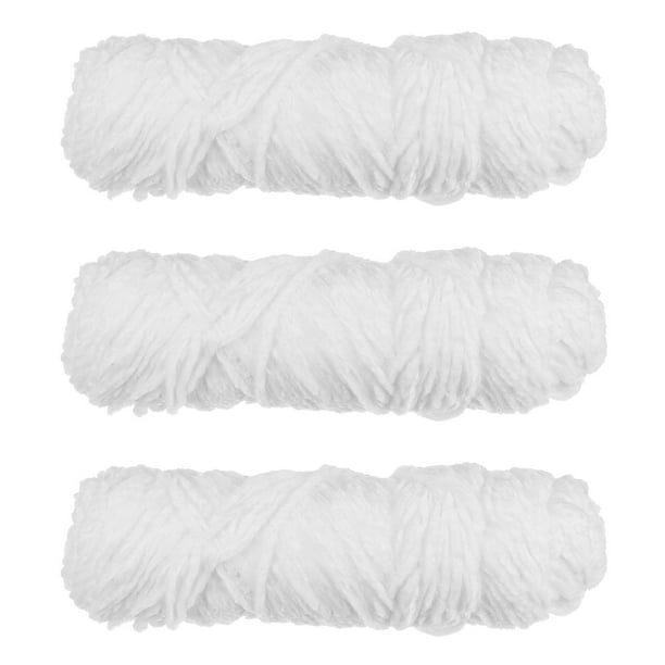 3 Ovillos Chenille Hilo Suave Manta Hilo 3x100gr/3.5oz (3x131yds) Poliéster Terciopelo Elegante Esponjoso Unique Bargains