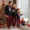 thumbnail image 3 of RUINIXCW Family Christmas Pajamas Matching Set Xmas Jammies Holiday Outfit for Couples Women Men PJS Set Santa Hat Letters Print Sleepwear Loungewear, 3 of 10