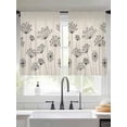 thumbnail image 2 of Farmhouse Dandelion Sheer Curtains 45 Inch Length 2 Panels Set Window Treatments, Spring Modern Minimalist Country Flower Rod Pocket Semi Curtains for Living Room/Bedroom/Kitchen Décor, 104"W x 45"L, 2 of 7