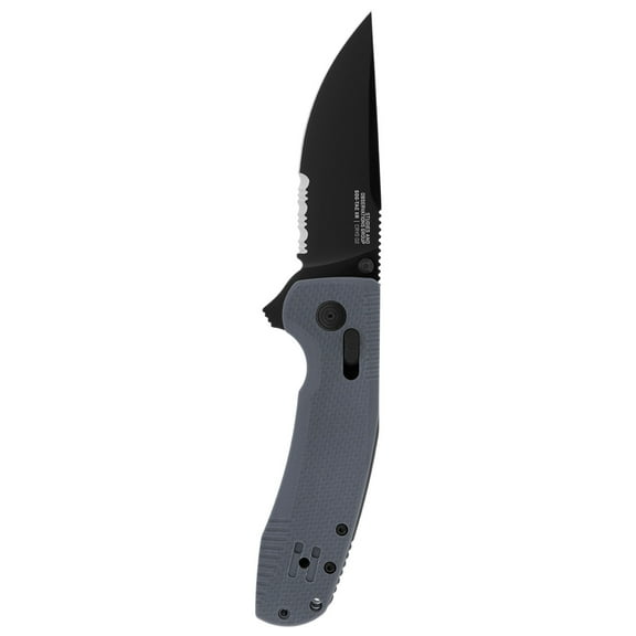 SOG- TAC XR - Wolf Gray - Partially Serrated Pocket Knife