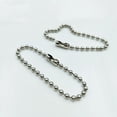 thumbnail image 3 of MasteelfCA 200PC Long Bead Connector Clasp Ball Chain Keychain Tag Key Rings Adjustable Antiqued Metal Bead Steel Chain (Silver), 3 of 6