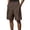 Coffee, variant on Uwinwear Men's Baggy Wide Leg Casual Shorts Pleated Dress Business Elastic Waist Summer Lightweight Shorts with Pockets