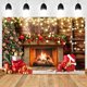 thumbnail image 3 of Fondo de fotografía de chimenea de Navidad, corona de regalo de árbol de Navidad, Fondo de pared de ladrillo blanco, Festival familiar, fiesta, estudio fotográfico, 3 of 4