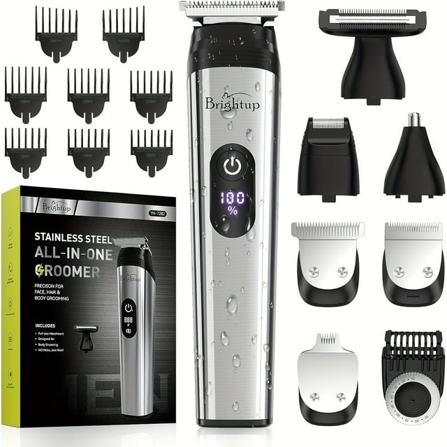 MesaSe 22-Piece Ultimate Grooming Kit for Men - Complete Set of Hair Clippers Beard Trimmer Wet/Dry Electric Razor Waterproof Nose Hair Trimmer Body Shaver and More - Perfect Anniver