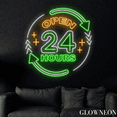 thumbnail image 4 of Glowneon Open 24 Hours Neon Sign, 24 HourBar Pub Wall Led Decor, 4 of 4