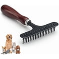 thumbnail image 1 of Dematting Comb For Dogs, Pet Dog Grooming Rake, Undercoat Rake Large, Pet Grooming Brush, Undercoat Grooming Rake For Removing Tangle And Dead Hair, 1 of 5