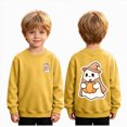 thumbnail image 2 of CAUYDY Girls Boys Halloween Sweatshirt Kids Cute Ghost Pumpkin Graphic Sweatshirts Crewneck Pullover Long Sleeve Shirts,, 2 of 9