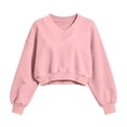 thumbnail image 6 of Cropped Hoodie for Womens Casual Crewneck Sweatshirts Workout Long Sleeve Drawstring Hooded College Teen Preppy Crop Tops Clothes 2026, 6 of 6