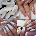 thumbnail image 3 of RIKONKA-uñas de bailarina, uñas naturales/transparentes/blancas, completas, de media cubierta, para extensión y protección, 100 o 500 unidades, 3 of 4