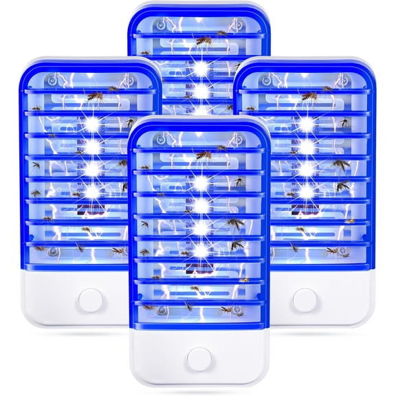 4 Pack Bug Zapper Indoor Plug in Mosquito Killer Mosquito Zapper with Bug Lights for Home