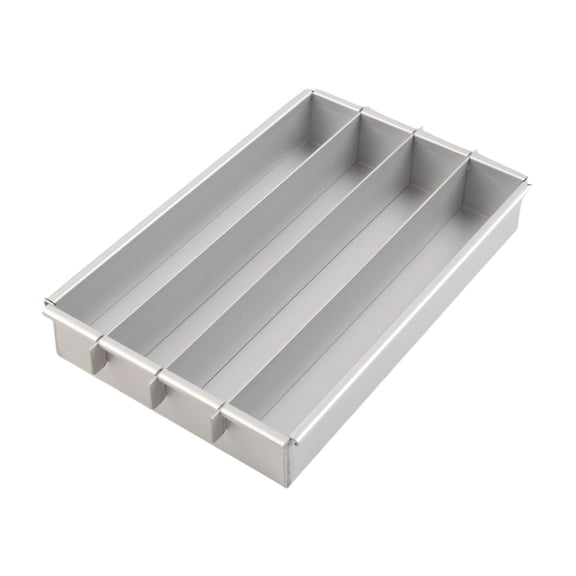 7829 Aluminum Battenberg Cake Pan With Removable Dividers Even Heat Distribution Cake Molds For Precise Rectangular Cakes