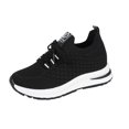 thumbnail image 3 of YOUYEDIAN Sneakers for Women Fashion Lace-up Breathable Mesh Casual Platform Comfy Sneakers Versatile Soft Mesh Slip On Sport Walking Shoes, 3 of 5