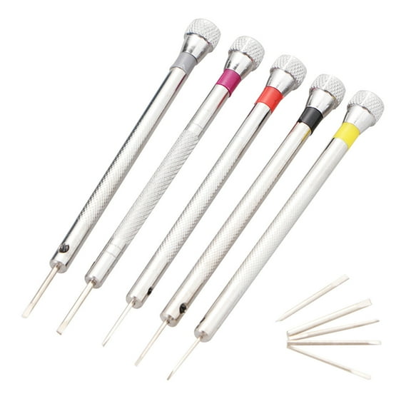 KONTONTY 5pcs Eyeglass Repair Kits Metal Silver Precision Glass Repair Kit for Travel Repair