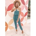 thumbnail image 4 of Conjunto Deportivo PRETTYGARDEN para Mujer, Sin Mangas, Cuello Redondo, Talla XL, Gris con Verde, 4 of 5