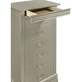 thumbnail image 4 of Glory Furniture Louis Phillipe 7 Drawer Lingerie Chest in Silver Champagne, 4 of 8