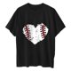 thumbnail image 5 of Tops de manga corta con hombros caídos informales de verano para mujer, camisetas divertidas con cuello redondo y estampado de béisbol OAVQHLG3B Store  lin121212, 5 of 5