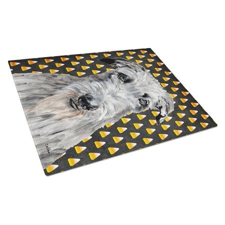 

Caroline s Treasures Scottish Deerhound Candy Corn Halloween Glass Cutting Board Large Size