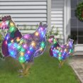 thumbnail image 3 of Chicken with Scarf Decor Lights Flat Garden Sculpture Chicken Ornaments for Lawn Yard Holiday Decorations, 3 of 6
