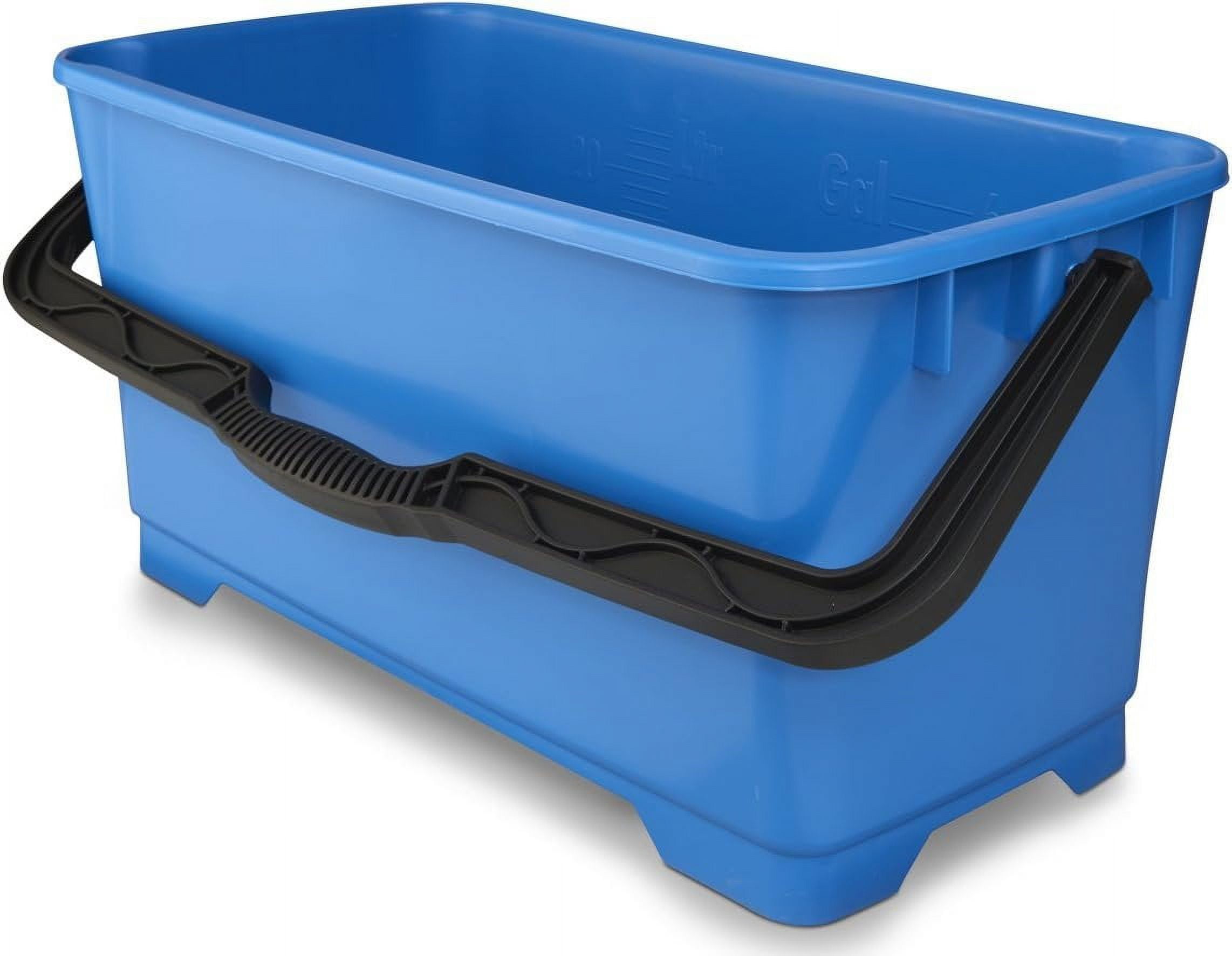 Unger Professional 6 Gallon Heavy Duty Bucket  Large Cleaning Bucket, Comfort-Grip Handle, 2 Pour Spouts, Portable Cleaning Supplies, Plastic Mop Bucket for Floor, Window & Household Cleaning