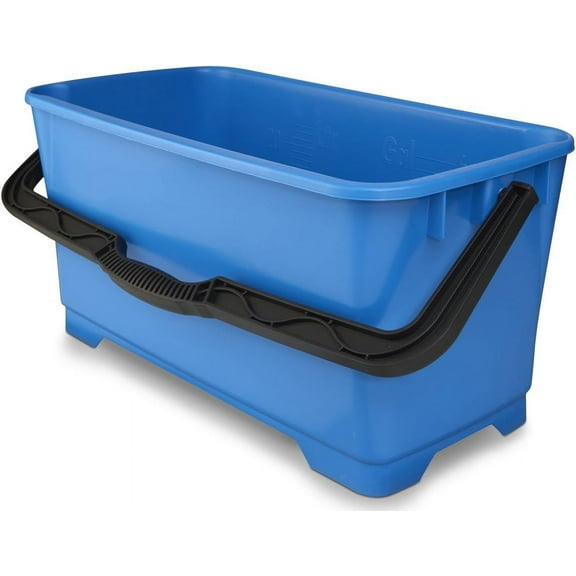 Unger Professional 6 Gallon Heavy Duty Bucket  Large Cleaning Bucket, Comfort-Grip Handle, 2 Pour Spouts, Portable Cleaning Supplies, Plastic Mop Bucket for Floor, Window & Household Cleaning