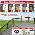 thumbnail image 5 of Muzata 50 Pares Kit De Barandilla De Cable Negro 1/8"" Swage Toggle Turnbuckle Hardware De Barandilla De Cable Negro T316 Acero Inoxidable Para Poste De Madera Sistema De Barandilla De Cable Woodblack, 5 of 5