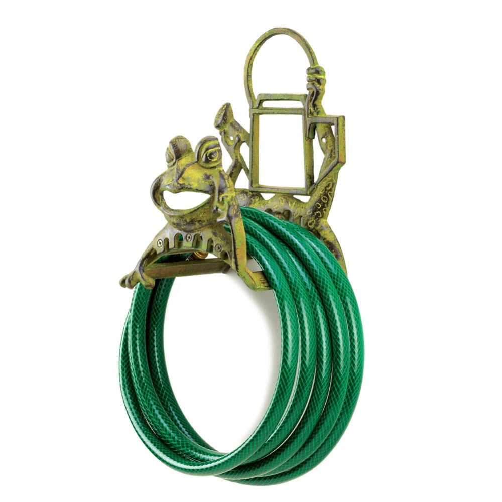 Home Cast Iron Frog Garden Hose Holder