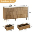 thumbnail image 7 of YouTrend Fluted 7 Drawers Dresser, 55.1" Wide Modern Chest of Drawers with Wood Foot, Dresser TV Stand Up to 65 Inch TV, Wood Drawer Organizer for Bedroom, Living Room, Hallway, 7 of 7