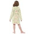 thumbnail image 7 of FORMRS Niños Bathrobe Unisex Hooded Robe Soft Plush Pajamas Sleepwear, Size 4-6T, Light Green Geometric, 7 of 7